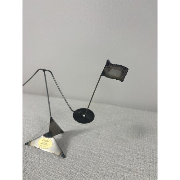 Certo Italian Craft Metal Handmade Modernist Style Golfer Sculpture Figure Golf - Picture 4 of 7